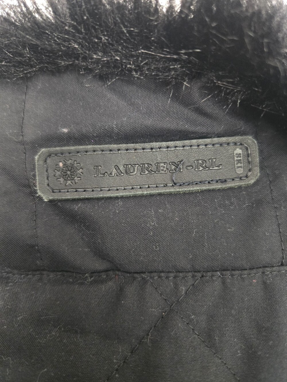 Lauren Ralph Lauren 2X Black Faux Fur Collar Quilted Vest - Picture 8 of 8